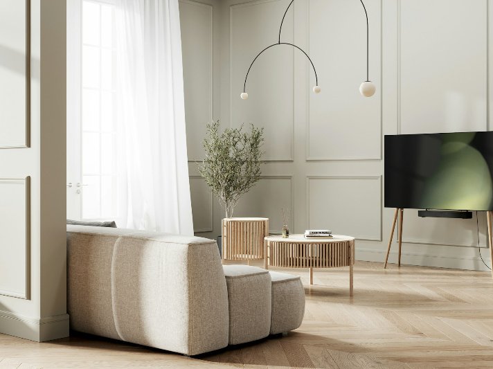 Wood flooring in a stylish home