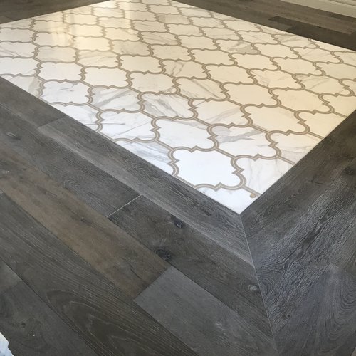 Flooring Border with Tile Inlay at Topaz Flooring in Phoenix, AZ