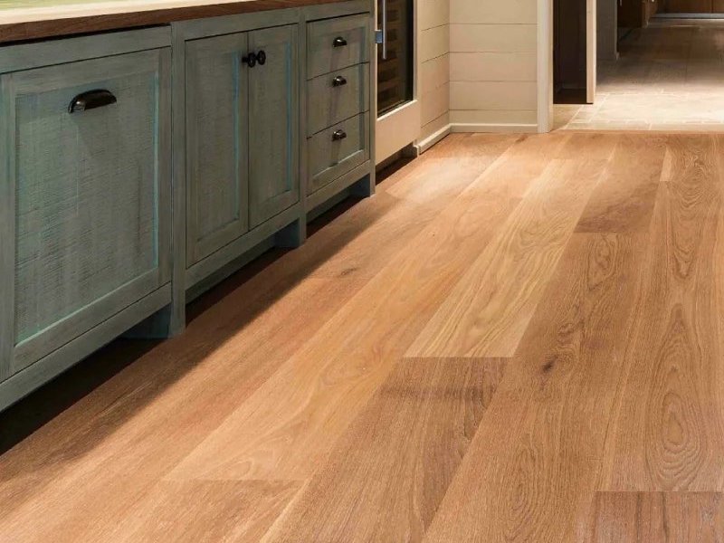 Hardwood flooring in a bright hallway