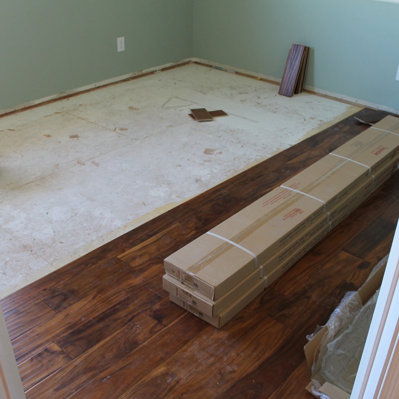 Flooring installation process in Phoenix, AZ at Topaz Flooring